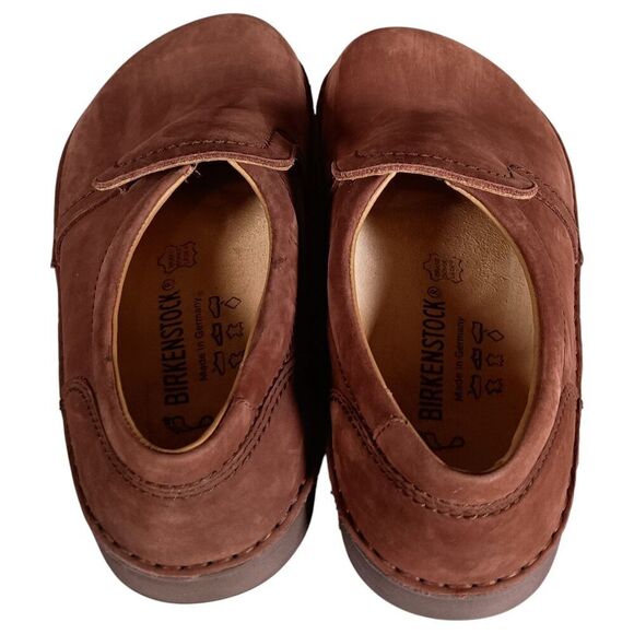 Birkenstock Nashville Loafers Clogs Mens 7 Womens 9 Brown Nubuck Leather main image 9